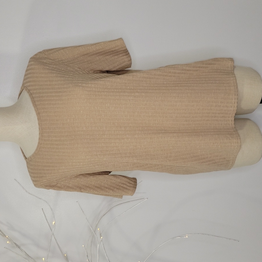 PLT Short Sleeve Beige Top 14